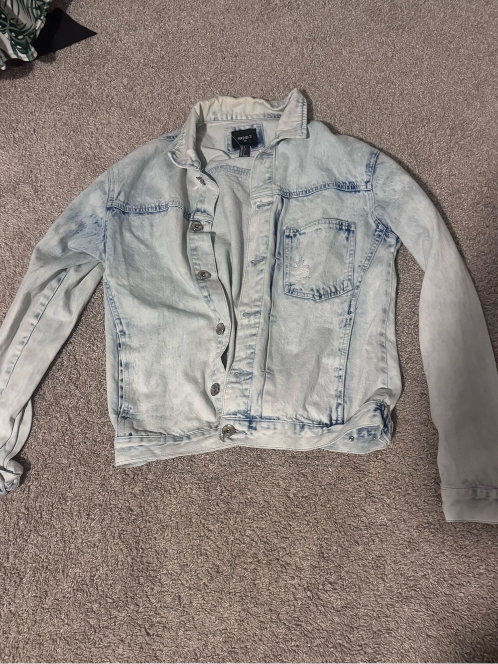 Forever 21 Light Wash Blue Denim Jacket